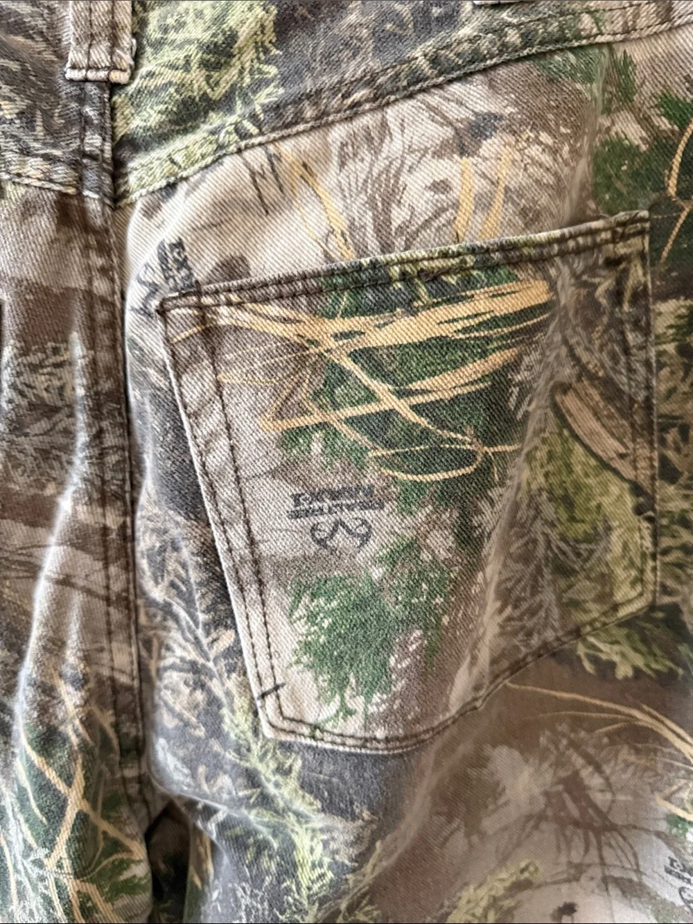 Vintage Realtree unisex Camouflage Bootcut Jeans — Brown & Green
